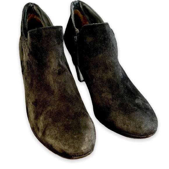 Paul Green Elle Suede Ankle Booties, Black, Size 6 - Picture 3 of 10